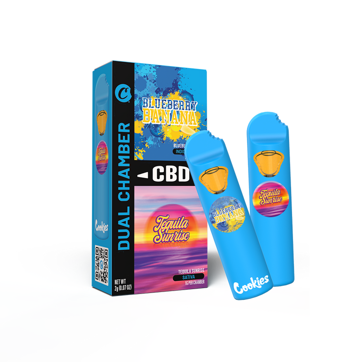 Dual Chamber CBD Blueberry Banana & Tequila Sunrise