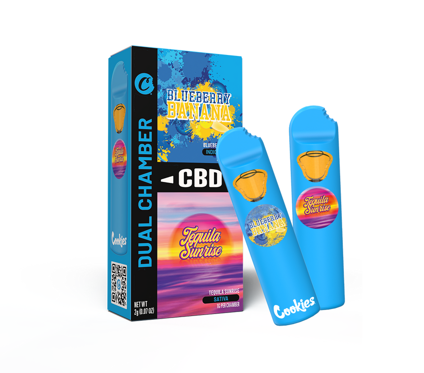 Dual Chamber CBD Blueberry Banana & Tequila Sunrise